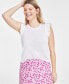 Women's Flutter-Sleeve Crewneck T-Shirt, Created for Macy's