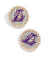 ფოტო #1 პროდუქტის Women's Los Angeles Lakers Statement Stud Earrings