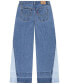 ფოტო #2 პროდუქტის Big Girls 94 Baggy Wide Leg Pieced Denim