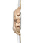 ფოტო #2 პროდუქტის Katherine Women's Chronograph White Leather Strap Watch 40mm