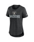 Фото #3 товара Women's Heather Black Las Vegas Raiders Fashion Tri-Blend T-Shirt