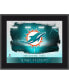 Фото #1 товара Miami Dolphins 10.5" x 13" Horizontal Team Logo Sublimated Plaque