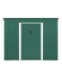 XL Galvanized Steel Outdoor Storage Shed with Sloped Roof and Vents
