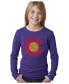 ფოტო #1 პროდუქტის Girls Word Art Long Sleeve T-Shirt - Colorado