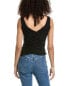 Фото #2 товара Project Social T Carilano Ruched Rib Tank Women's Black Xs