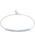 ფოტო #1 პროდუქტის Cubic Zirconia Linear Ankle Bracelet, Created for Macy's