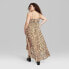 Фото #2 товара Women's High-Low Hem Chiffon Dress - Wild Fable Cognac Tiger Print XXL