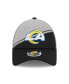 Фото #3 товара Men's Gray, Black Los Angeles Rams 2023 Sideline 9FORTY Adjustable Hat