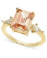 ფოტო #1 პროდუქტის Gold-Tone Champagne Stone Ring, Created for Macy's