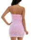 Фото #2 товара Juniors' Sequined One-Shoulder Bungee-Strap Dress