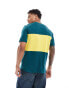 Фото #2 товара Champion Rochester collegiate colourblock t-shirt in green and yellow