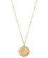 Blue Cubic Zirconia Starburst Pendant Necklace in 18k Gold-Plated Sterling Silver, 16" + 2" extender, Created for Macy's