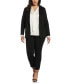 ფოტო #4 პროდუქტის Plus Size Tie Front Long Sleeve Blouse