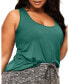 ფოტო #5 პროდუქტის Plus Size Lula Tank & Sweatpant Loungewear Set