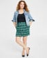 Women's Checked Tweed Mini Skirt, Created for Macy's