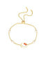 Sanrio Glass Pearl Charm Lariat Bracelet, 9.5'' Box Chain