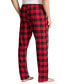 ფოტო #2 პროდუქტის Men's Plaid Flannel Pajama Pants