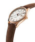ფოტო #2 პროდუქტის Men's Swiss Automatic Classic Index Brown Leather Strap Watch 40mm