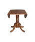 Round Dual Drop Leaf Pedestal Table