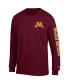 Men's Maroon Minnesota Golden Gophers Team Stack Long Sleeve T-shirt