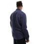 ONLY & SONS linen mix long sleeve shirt in navy