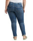 Plus Size Indigo Wash Ripped Girlfriend Jeans