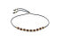 Cord bracelet with garnet beads HE21R3G-BK