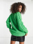 Y.A.S crochet button through cardigan in green