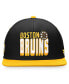 Фото #3 товара Men's Black, Gold Boston Bruins Heritage Retro Two-Tone Snapback Hat
