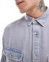 Фото #4 товара ASOS DESIGN 90s oversized denim shirt in lilac wash