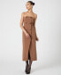 Фото #9 товара Women's Azra Twill Strapless Trench Midi Dress