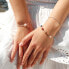 Silver bracelet with precious stones ERB-LILGEM-6ST