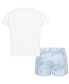 ფოტო #2 პროდუქტის Little Girls 2-Pc. Prep In Your Step Tee & Tempo Shorts Set