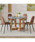 Circular Dining Table Set with 4 Chairs