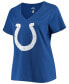 ფოტო #3 პროდუქტის Women's Plus Size Jonathan Taylor Royal Indianapolis Colts Name Number V-Neck T-shirt