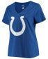 Women's Plus Size Jonathan Taylor Royal Indianapolis Colts Name Number V-Neck T-shirt