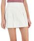 ფოტო #3 პროდუქტის Juniors' Faux-Leather Pleated Mini Skirt