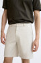 TEXTURED CHINO BERMUDA SHORTS