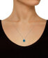 ფოტო #2 პროდუქტის Women's London Blue Topaz (2-2/5 ct.t.w.) and Diamond Accent Pendant Necklace in Sterling Silver