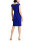 ფოტო #2 პროდუქტის Petite Cap Sleeve Side Tab Dress