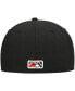 Фото #4 товара Men's Black Richmond Flying Squirrels Authentic Collection Team Home 59FIFTY Fitted Hat