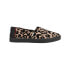 Фото #1 товара TOMS Alpargata Cupsole LeopardCheetah Slip On Womens Black Flats Casual 1001586