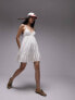 Фото #4 товара Topshop crochet mini swing sun dress in ivory