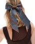 Фото #1 товара DesignB London stripe hair bow in blue