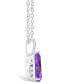 Фото #3 товара Macy's women's Amethyst (2-3/4 ct.t.w.) and Diamond Accent Pendant Necklace in Sterling Silver
