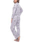 Women's Long Sleeve Floral Pajama Set, 2-Piece