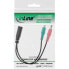Фото #3 товара InLine Audio Headset adpter cable - 2x 3.5mm M to 3.5mm F 4pin - CTIA - 0.15m