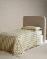 Striped print duvet cover