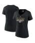 ფოტო #1 პროდუქტის Women's Black Boston Bruins Authentic Pro V-Neck T-shirt