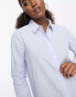 Фото #3 товара Pieces longline shirt in white & blue stripe